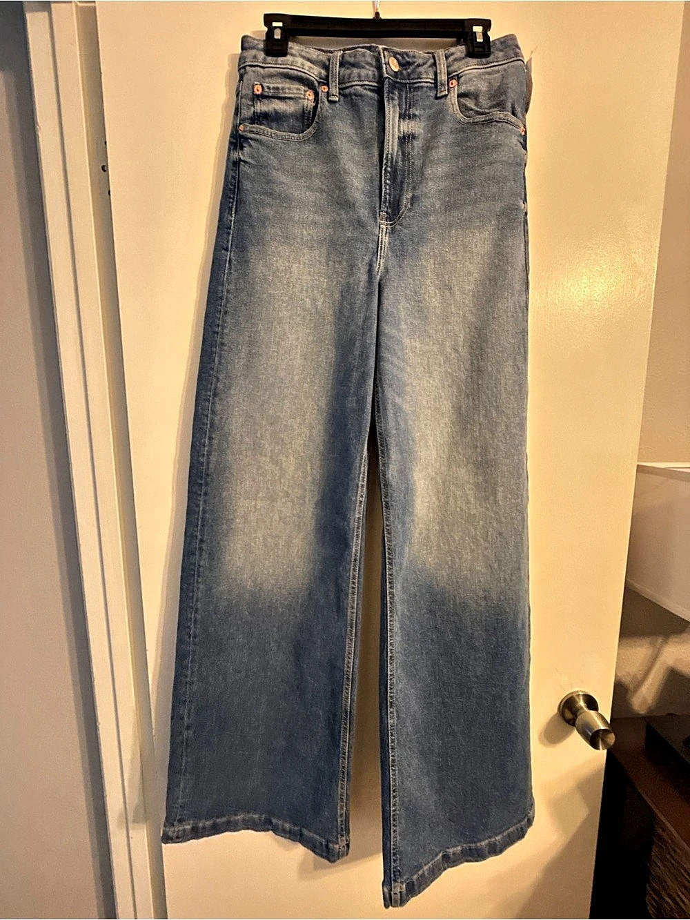 Gap Extra High Rise Stride Wide-Leg Jeans Wide Leg Jeans Blue Waist 29/8 Tall